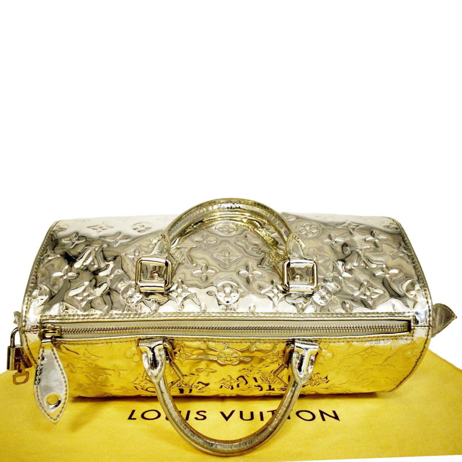 Louis Vuitton Limited Edition Silver Monogram Miroir Top Handle Speedy 30,  2006.