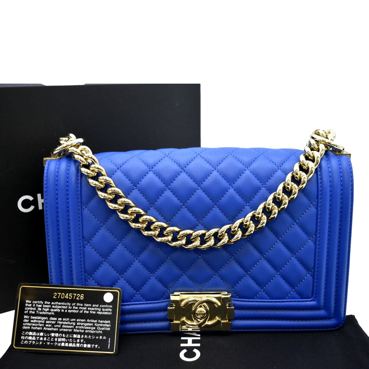Chanel Small Boy Flap Bag - Blue Shoulder Bags, Handbags