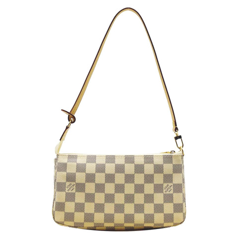 LOUIS VUITTON Pochette Damier Azur Accessoires Pouch White