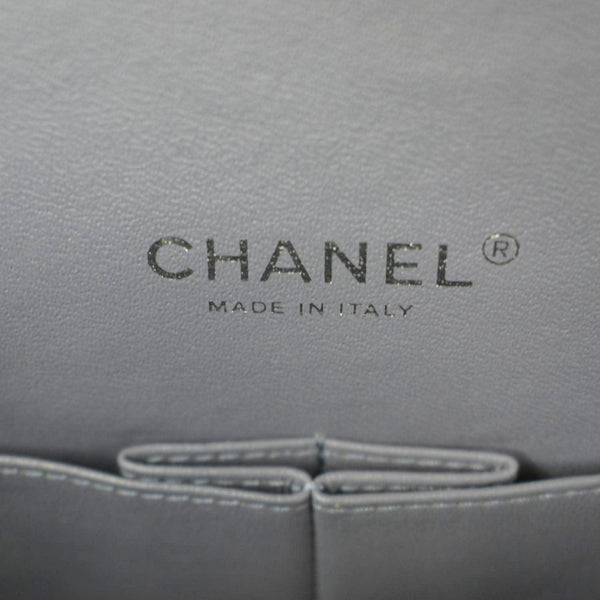 CHANEL Classic Maxi Double Flap Quilted Lambskin Leather Shoulder Bag Light Purple