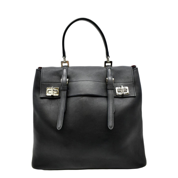 PRADA 2way Leather Tote Shoulder Bag Black BN2815
