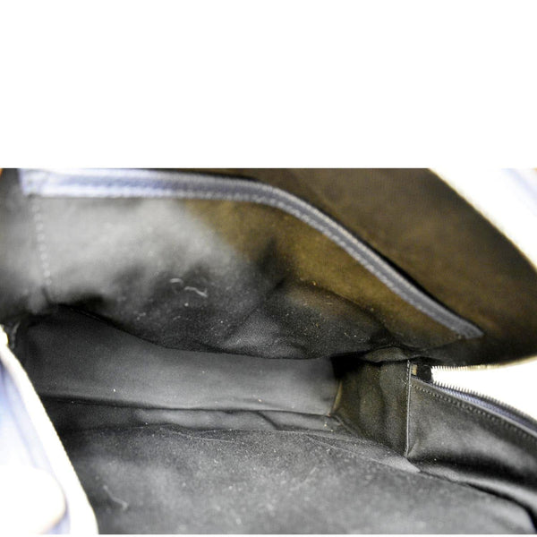 MCM Leopard Klassik Visetos Leather Backpack Bag Navy Blue