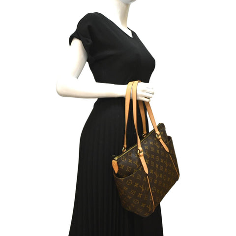LOUIS VUITTON Totally PM Monogram Canvas Shoulder Tote Bag Brown