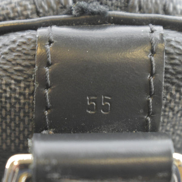 LOUIS VUITTON Keepall 55 Bandouliere Damier Graphite Travel Bag Black