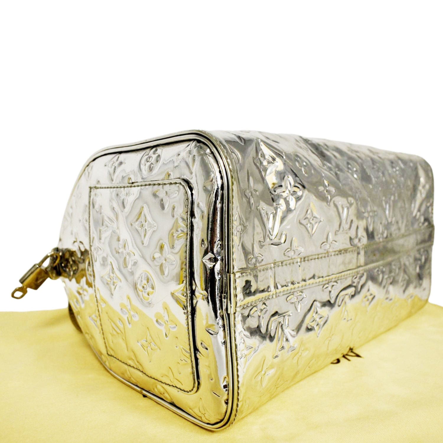 Monogram Miroir Speedy 30 Top Handle Bag in Patent Leather, Silver Hardware