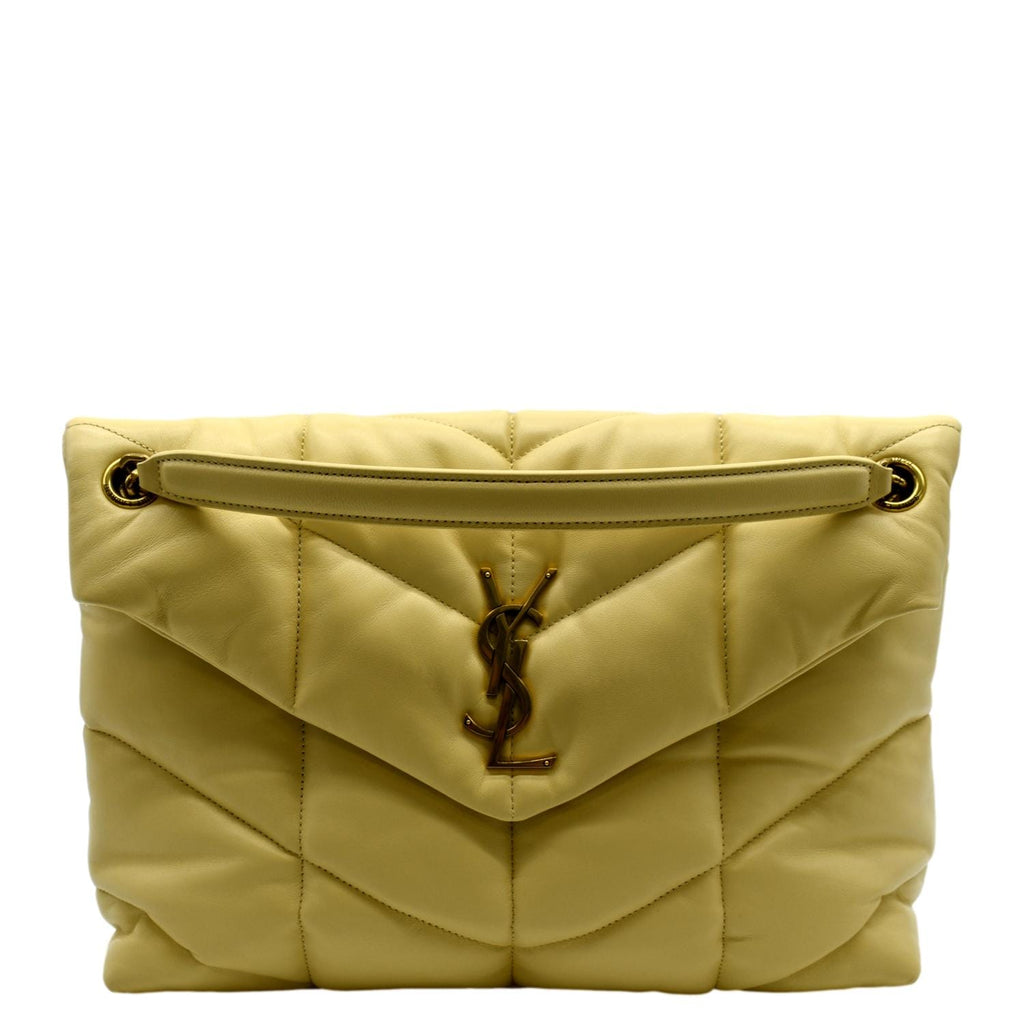 YVES SAINT LAURENT Loulou Puffer Quilted Leather Crossbody Bag Light C