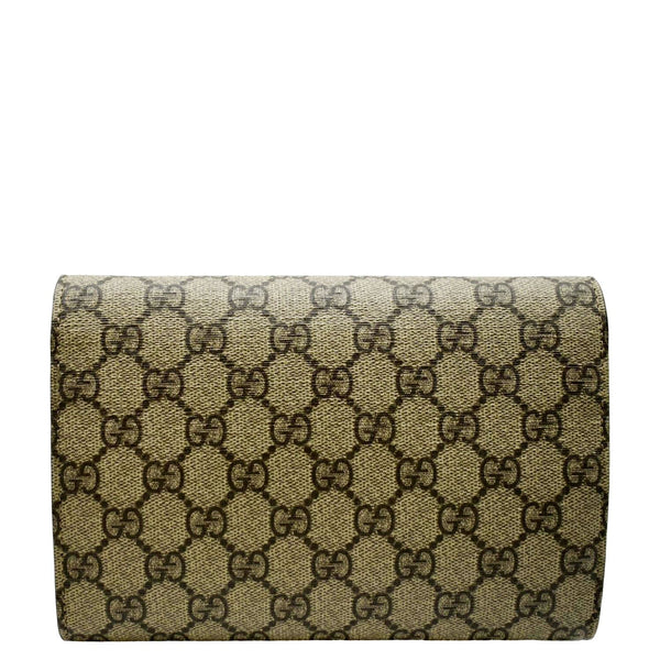 GUCCI Dionysus GG Supreme Crossbody Chain Wallet Beige 401231