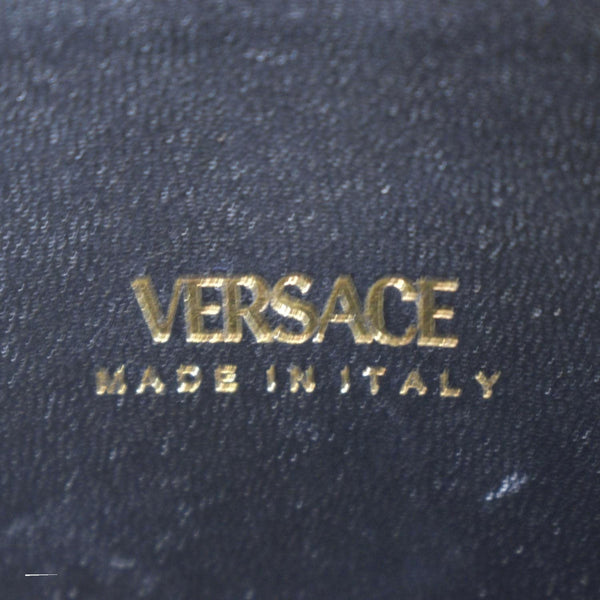 VERSACE La Medusa Leather Shoulder Bag Black