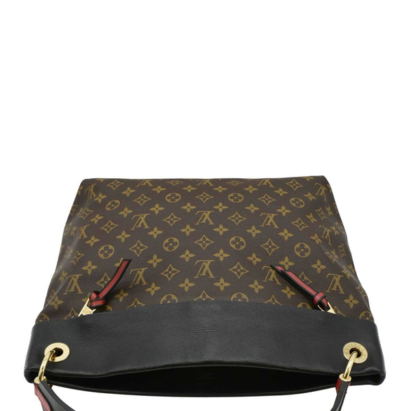 LOUIS VUITTON Tuileries Monogram Canvas Hobo Bag Brown