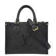 LOUIS VUITTON Onthego PM Monogram Empreinte Tote Shoulder Bag Black