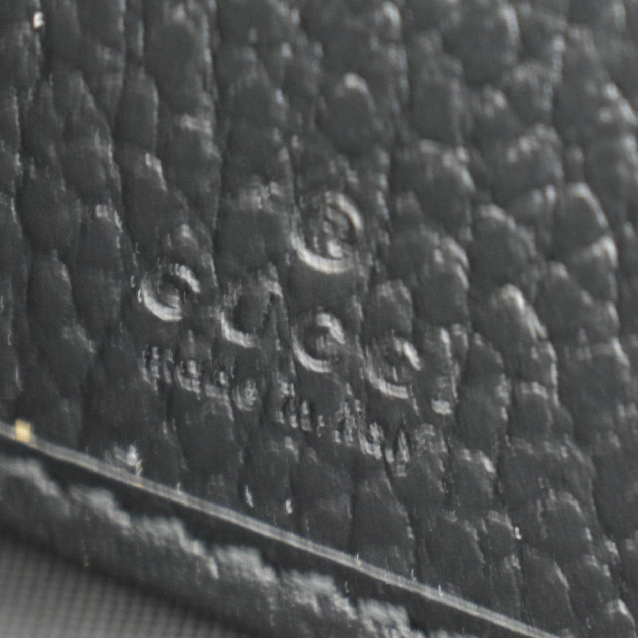 GUCCI GG Marmont Canvas Leather Zip Around Wallet Black 456117