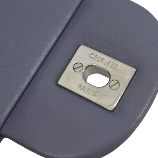 CHANEL Classic Maxi Double Flap Quilted Lambskin Leather Shoulder Bag Light Purple