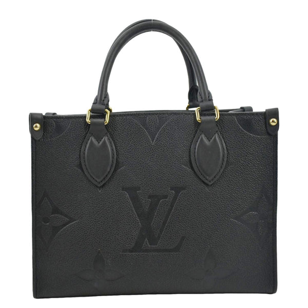 LOUIS VUITTON Onthego PM Monogram Empreinte Tote Shoulder Bag Black