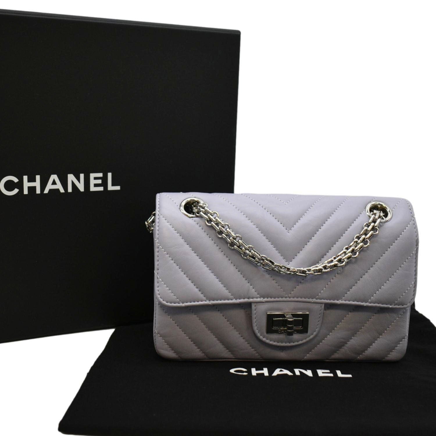 CHANEL, Bags, Chanel Grey Mini In Calf Skin