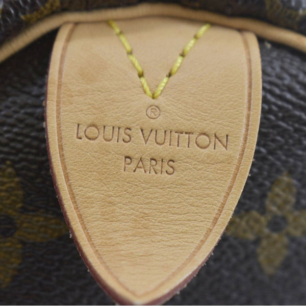 LOUIS VUITTON Speedy 25 Monogram Canvas Satchel Bag Brown