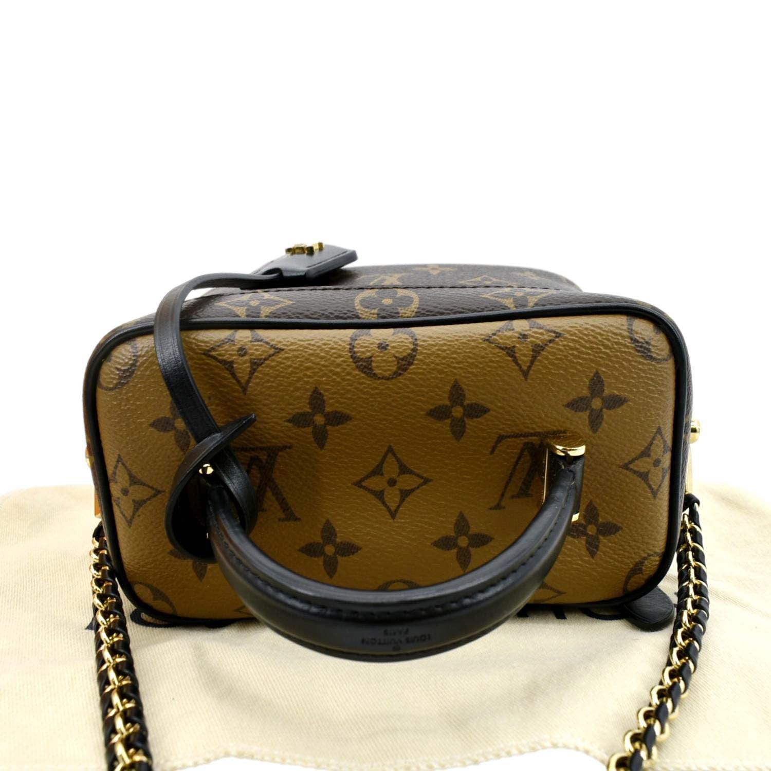 Louis Vuitton Vanity PM Reverse Mini Brown Monogram LV Logo Handle Shoulder  Bag