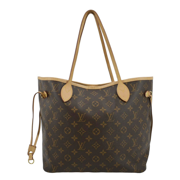 LOUIS VUITTON Neverfull MM Monogram Canvas Tote Bag Brown