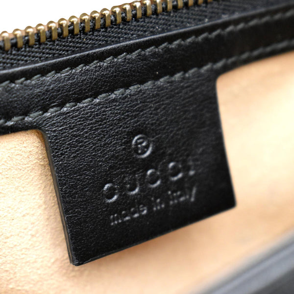 GUCCI GG Marmont Small Matelasse Leather Crossbody Bag Black 443497