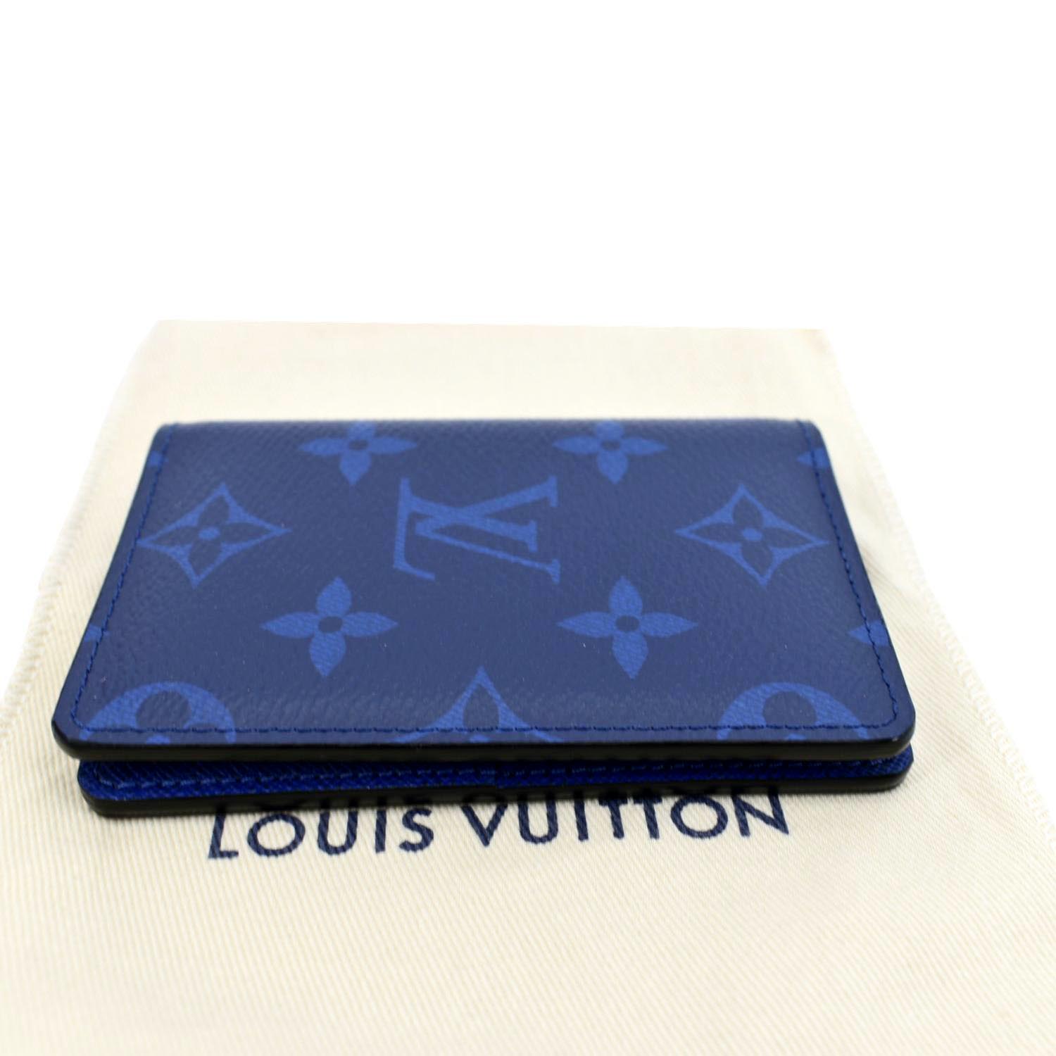 Louis Vuitton Pocket Organizer Monogram Shadow Navy Blue