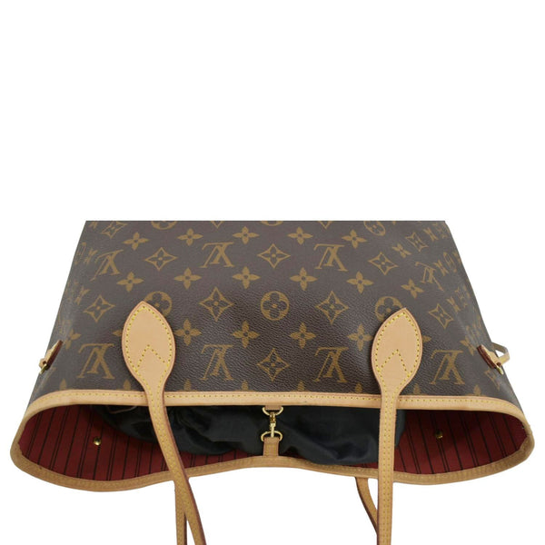 LOUIS VUITTON Neverfull MM Monogram Canvas Tote Bag Brown