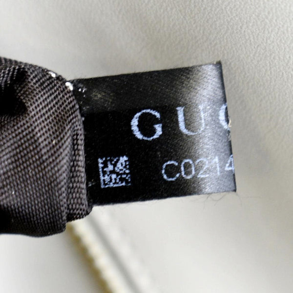 Gucci Sylvie Small Web Leather Shoulder Bag White 421882