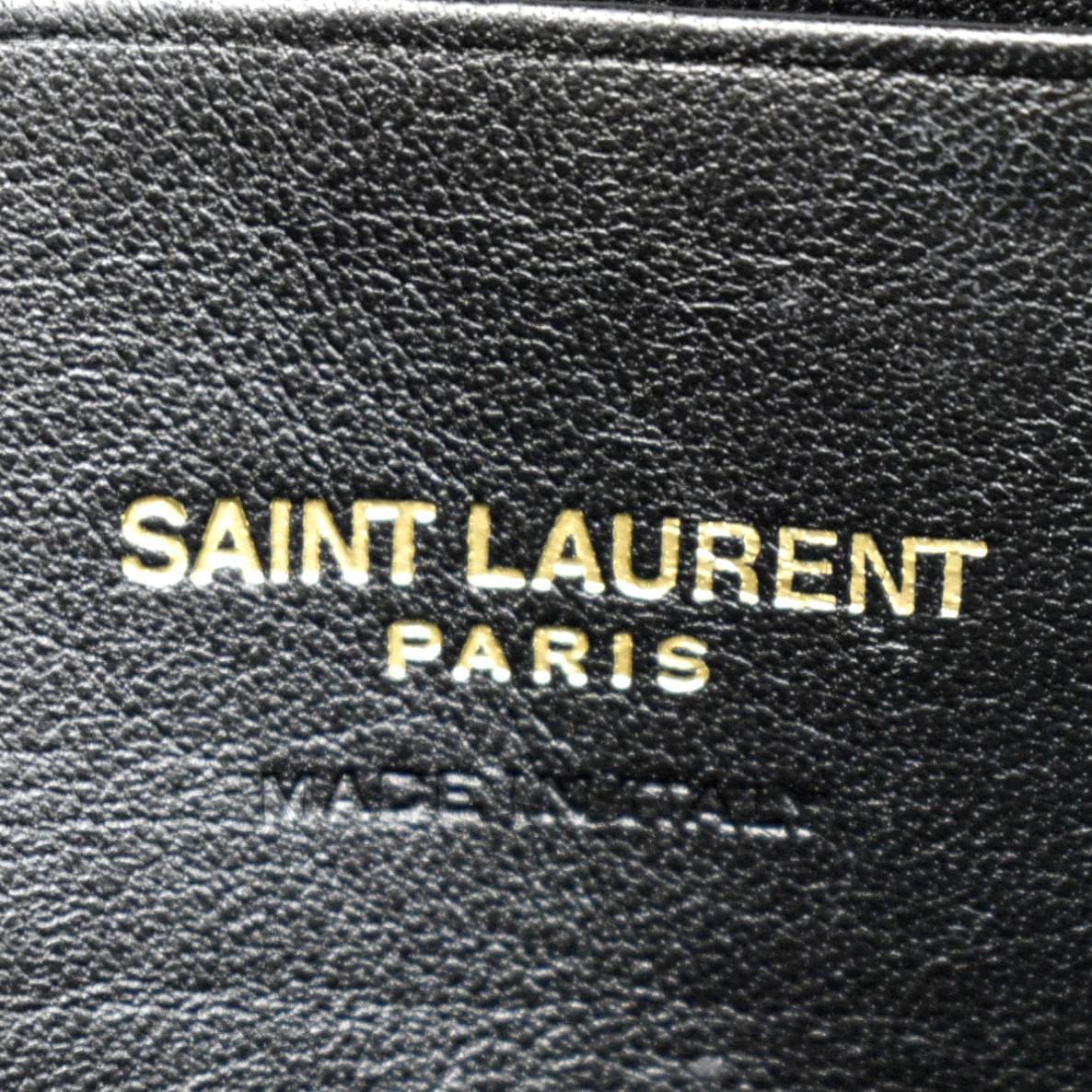 Saint Laurent Paris Beige Chevron Leather Classic Monogram Shopping Tote  Saint Laurent Paris