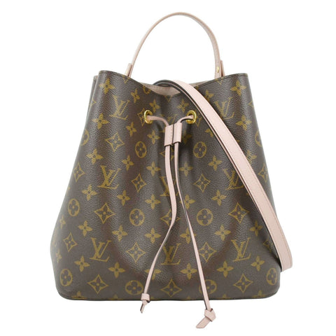 LOUIS VUITTON Neonoe Monogram Canvas Hobo Bag Rose Ballerine