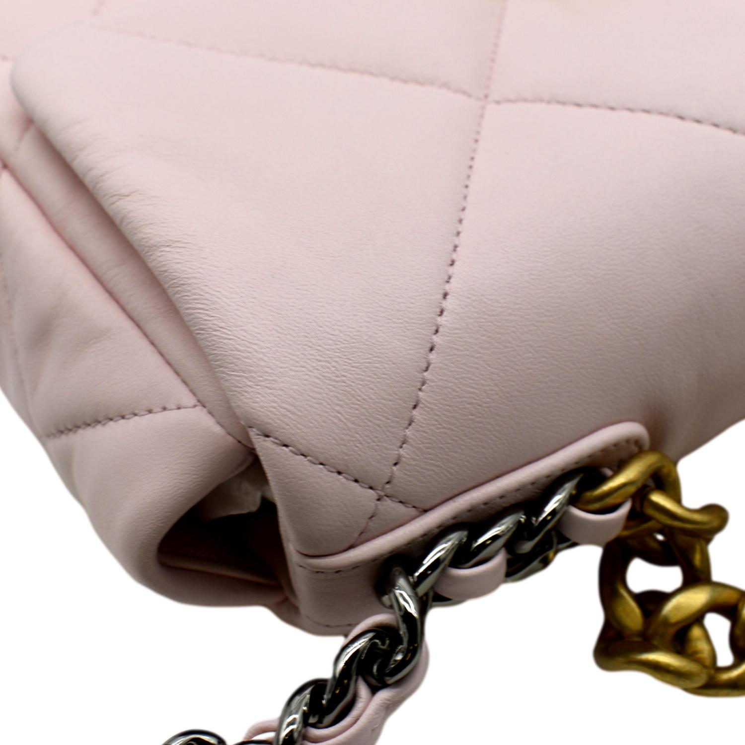 Chanel Pink Metallic Single Flap Shoulder Bag in Lambskin Leather