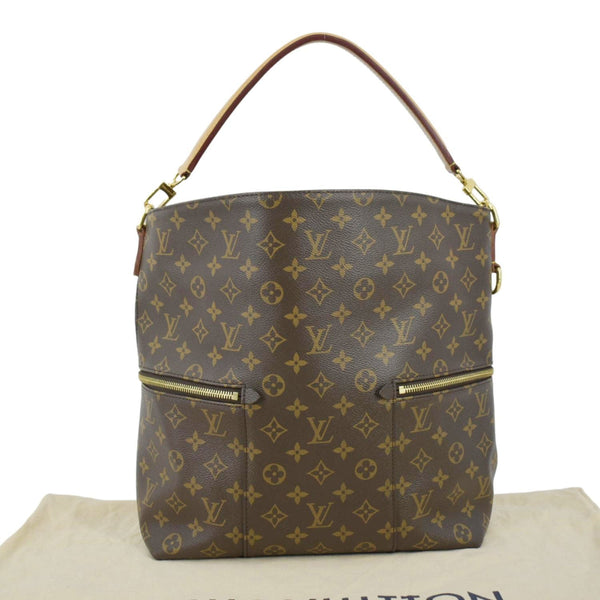 LOUIS VUITTON Melie Monogram Canvas Hobo Bag Brown