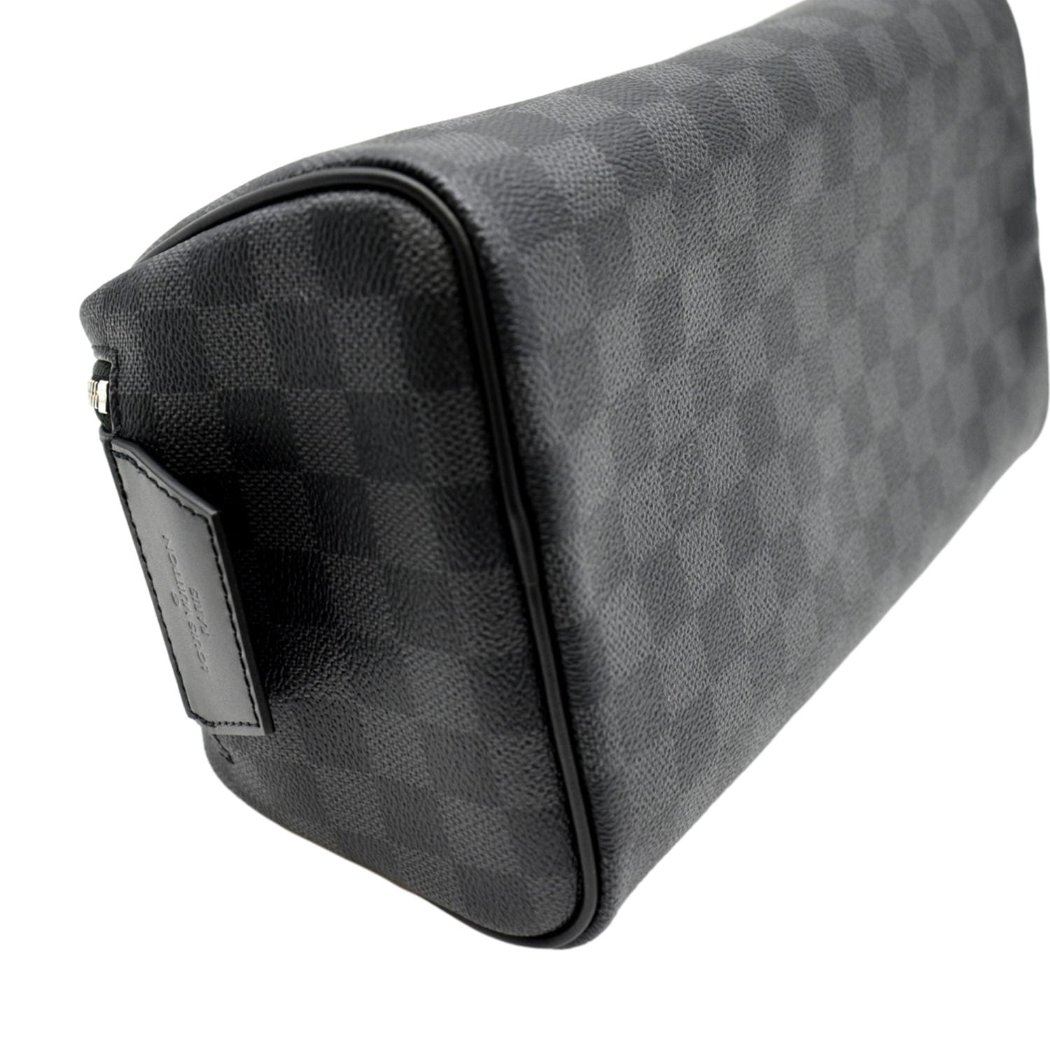 LOUIS VUITTON Dopp Kit Damier Graphite Toilet Pouch Black louis-vuitton-dopp-kit-damier-graphite-toilet-pouch-black