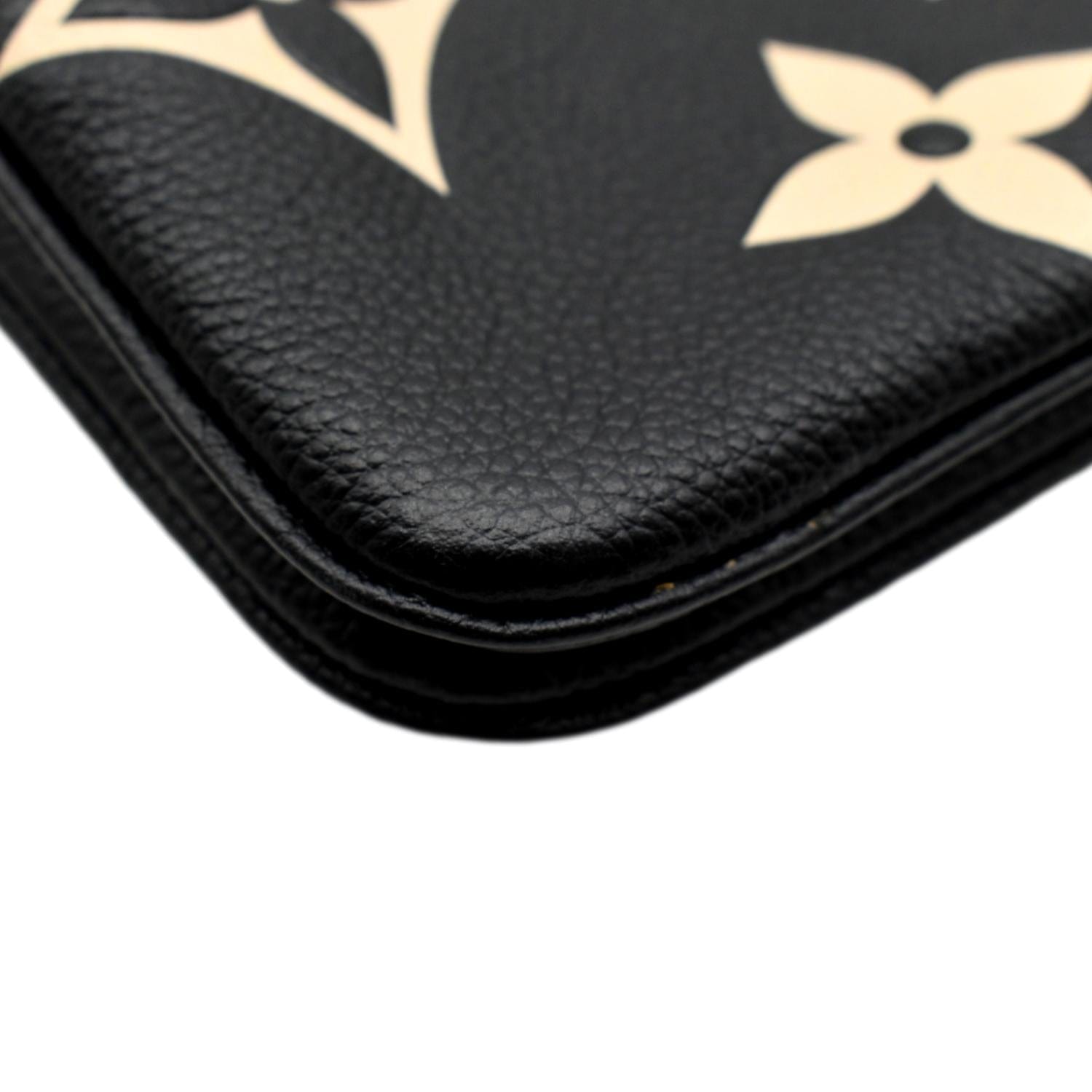 Louis Vuitton Bicolor Monogram Empreinte Leather Double Zip On Strap  Pochette Louis Vuitton