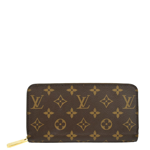 LOUIS VUITTON Monogram Canvas Zippy Wallet Brown