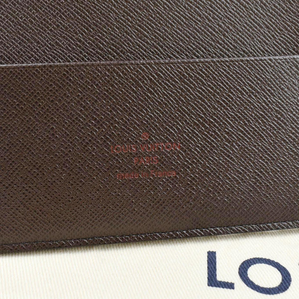 LOUIS VUITTON Ring Agenda Cover Large Damier Ebene Cover Brown