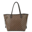 LOUIS VUITTON Neverfull MM Damier Ebene Shoulder Bag Brown