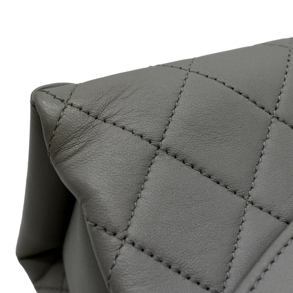 CHANEL Trendy Spirit Quilted Leather Shoulder Bag Grey