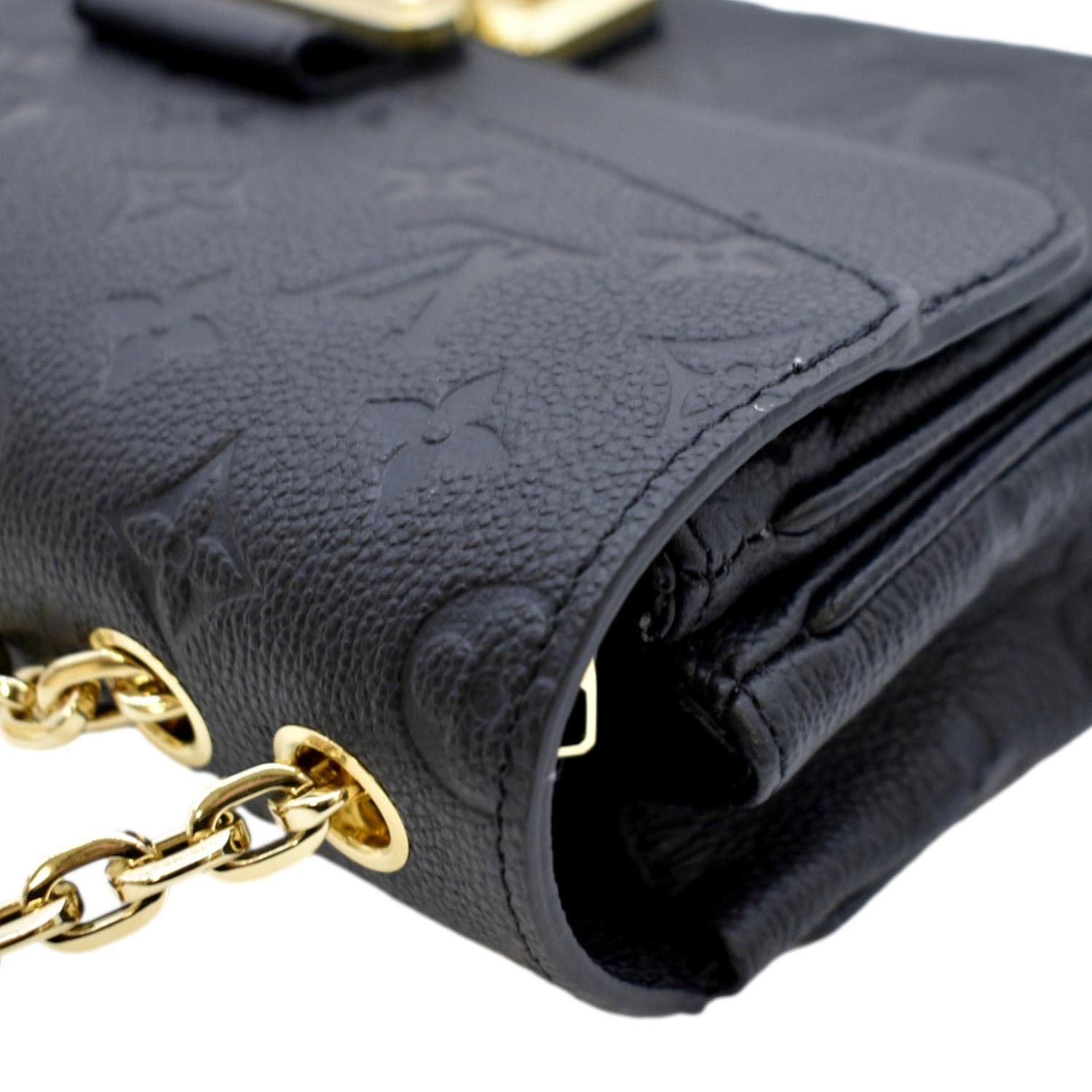 LOUIS VUITTON Marceau PM Monogram Empreinte Leather Shoulder Bag Black
