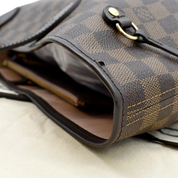 LOUIS VUITTON Neverfull MM Damier Ebene Tote Bag Rose Ballerine