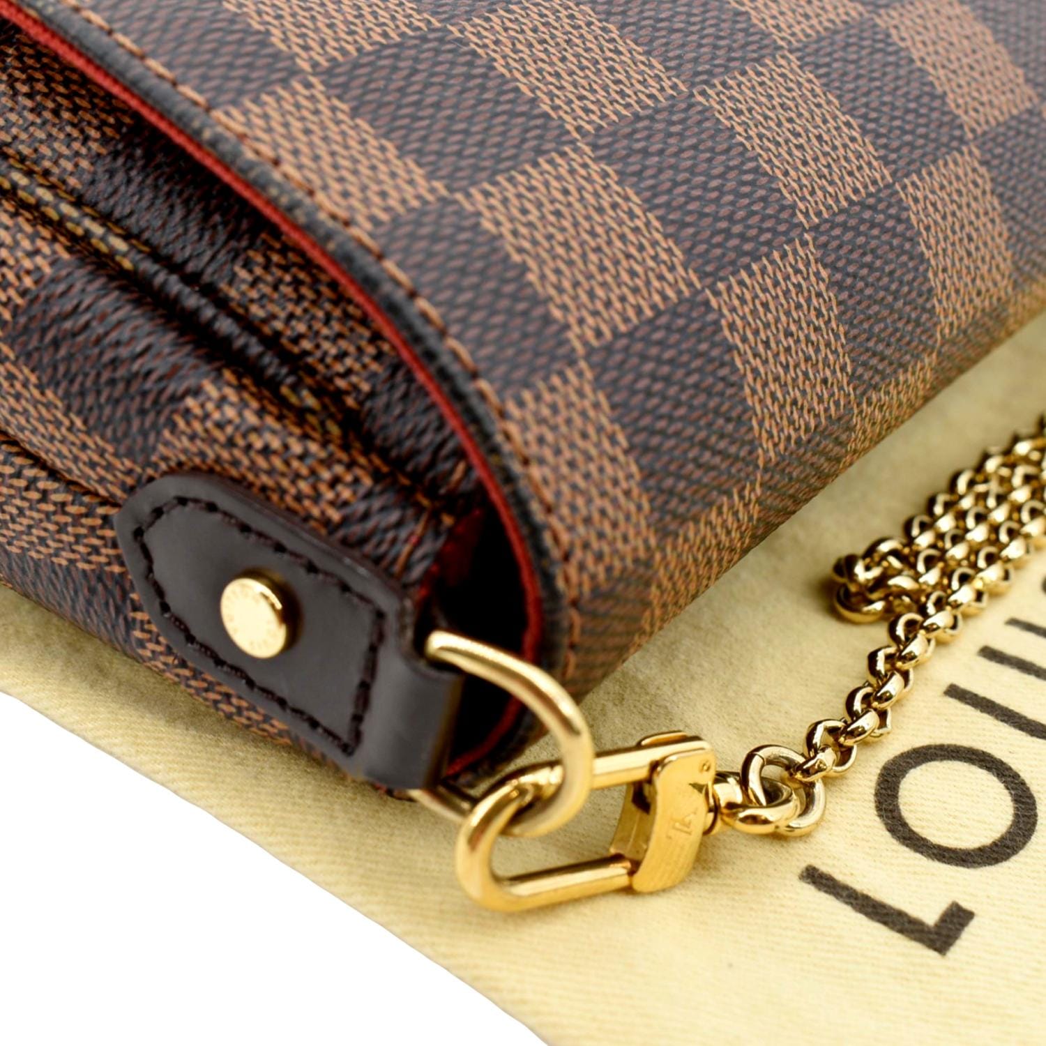 Louis Vuitton Damier Ebene Canvas Favorite PM Bag. - Unique Designer Pieces