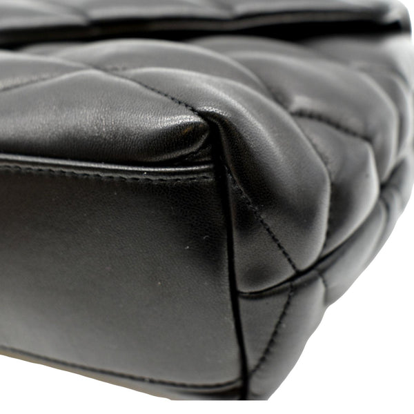YVES SAINT LAURENT Sade Large Quilted Leather Clutch Bag Black