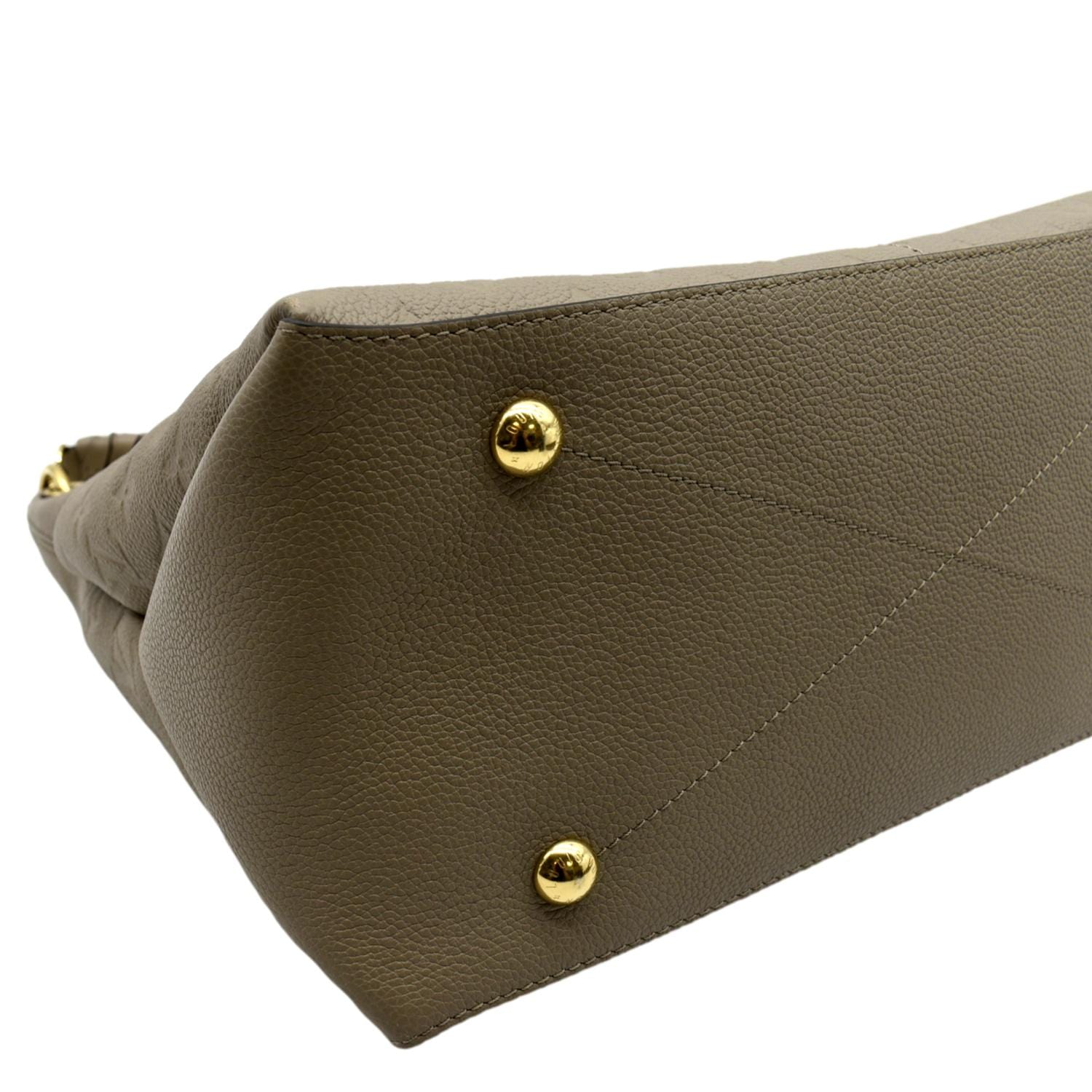 Louis Vuitton Maida Handbag Damier with Leather Green, Brown EUC