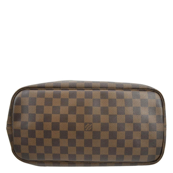 LOUIS VUITTON Neverfull MM Damier Ebene Shoulder Bag Brown