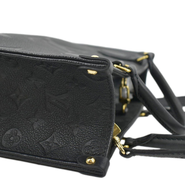 LOUIS VUITTON Onthego PM Monogram Empreinte Tote Shoulder Bag Black