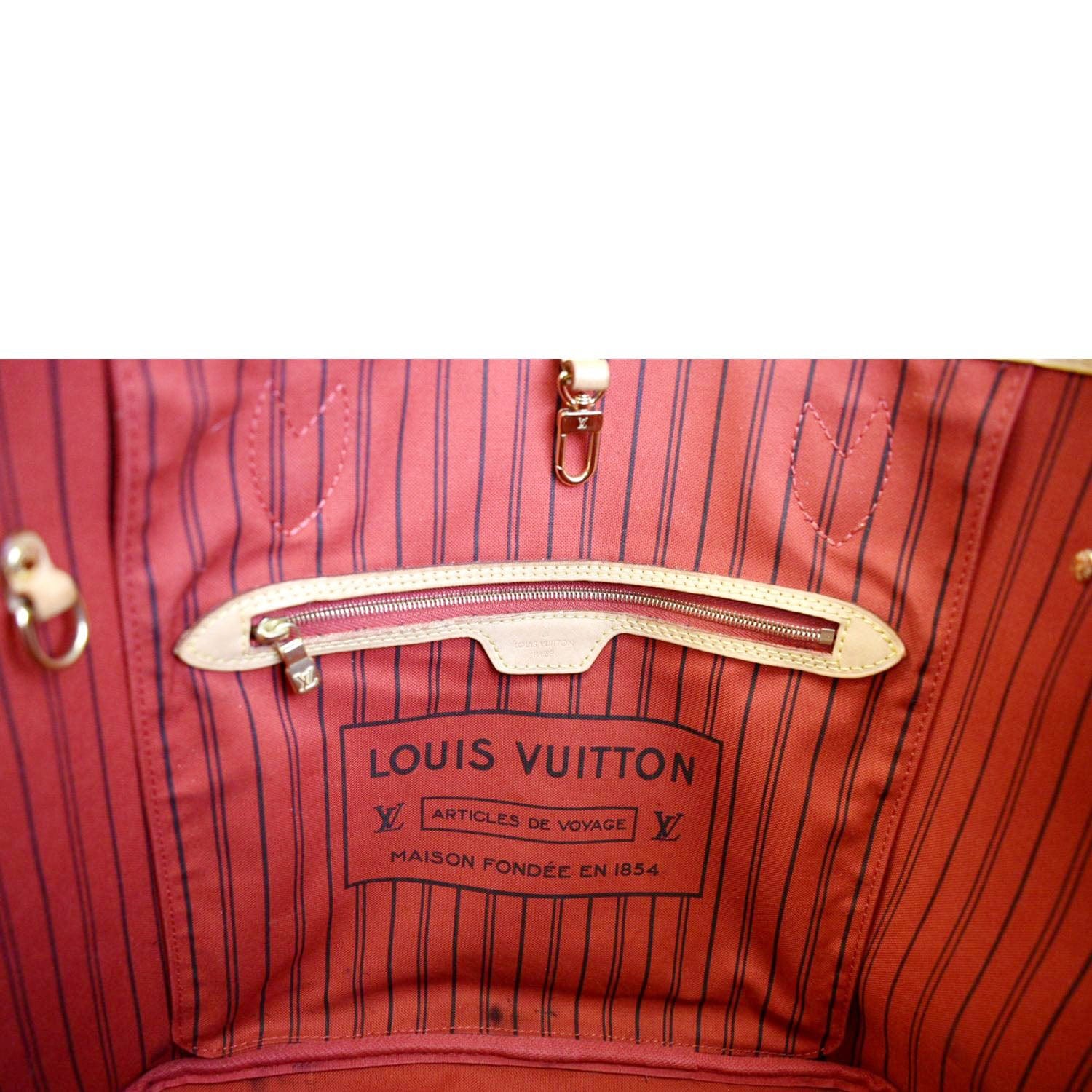 Louis Vuitton Monogram Red Canvas Interior Neverfull MM SD3194
