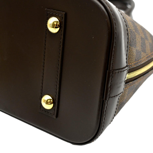 LOUIS VUITTON Alma PM Damier Ebene Satchel Bag Brown