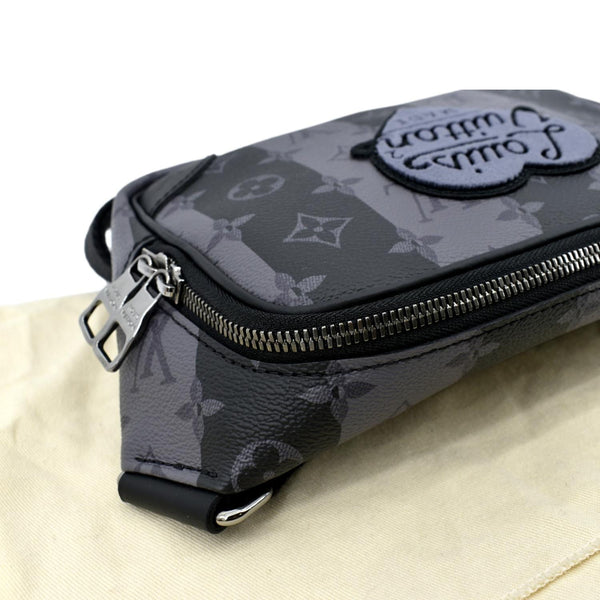 LOUIS VUITTON Modular Sling Monogram Eclipse Shoulder Bag Black