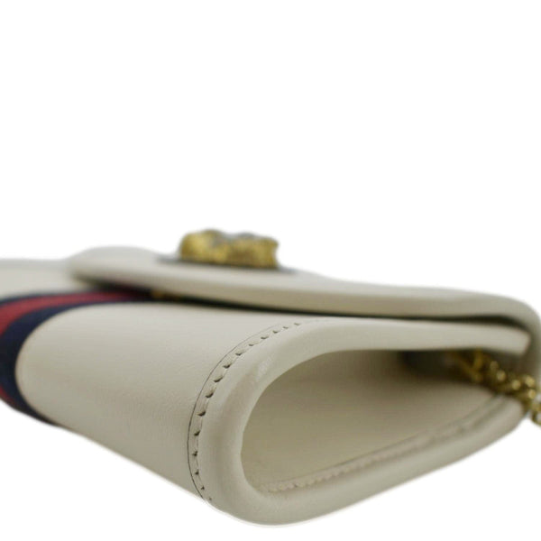 Gucci Rajah Mini Leather Shoulder Bag In White