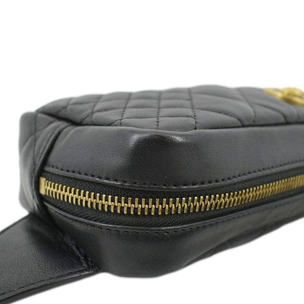 VERSACE Medusa Quilted Leather Belt Bag Black
