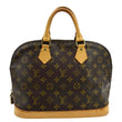 LOUIS VUITTON Alma  Monogram Canvas Satchel Crossbody Bag Brown