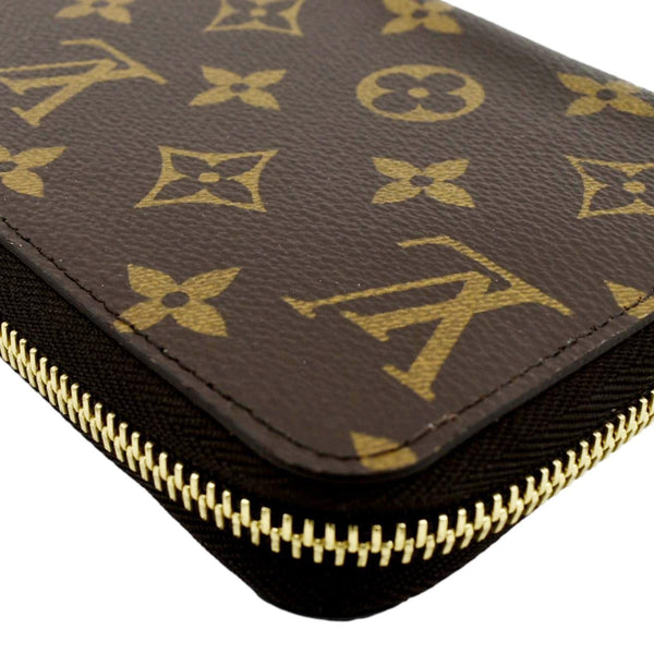 LOUIS VUITTON Monogram Canvas Zippy Wallet Brown