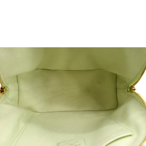 Louis Vuitton Alma BB Bubblegram Leather Satchel Bag in green color - Inside